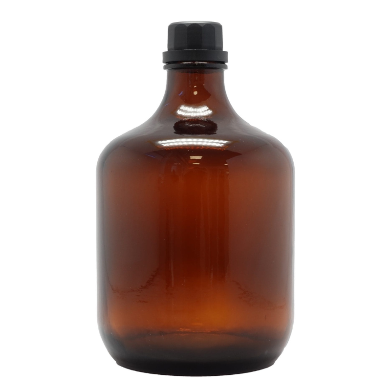 2.5L Amber Glass Bottle With Tamper Proof Cap