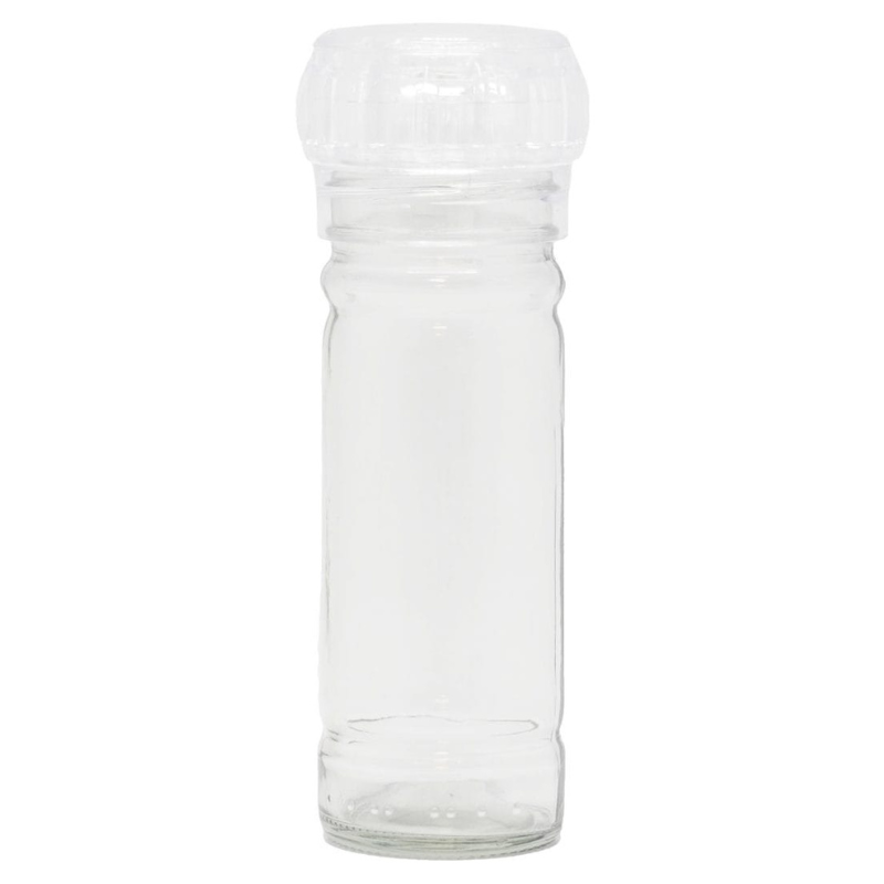 Glass Spice Bottle With Clear Grinder