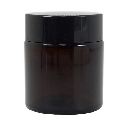 Amber Glass Cosmetic Jar With Shive