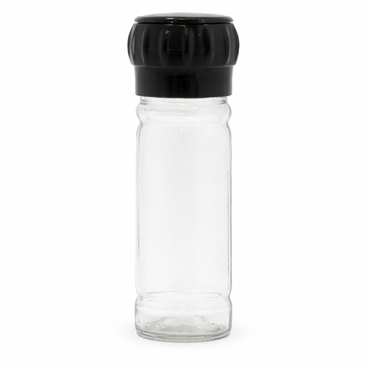 Glass Spice Bottle With Black Grinder