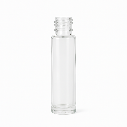 10ml Clear Glass Roll On Bottle (Roll On Bottle Only)