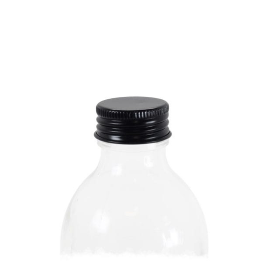 Shiny Black Aluminium Screw Cap 28/410